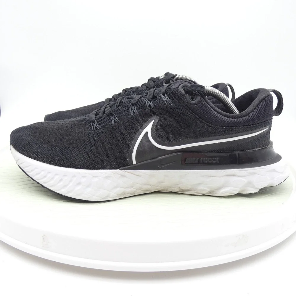 Nike React Infinity Run Flyknit 2 CT2357-002 Mens 12 Running Shoes Black Sneaker - Picture 3 of 10
